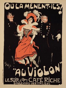 Reproduktion av en affisch som annonserar "Cafe Riche", Boulevard des Italiens, 1897